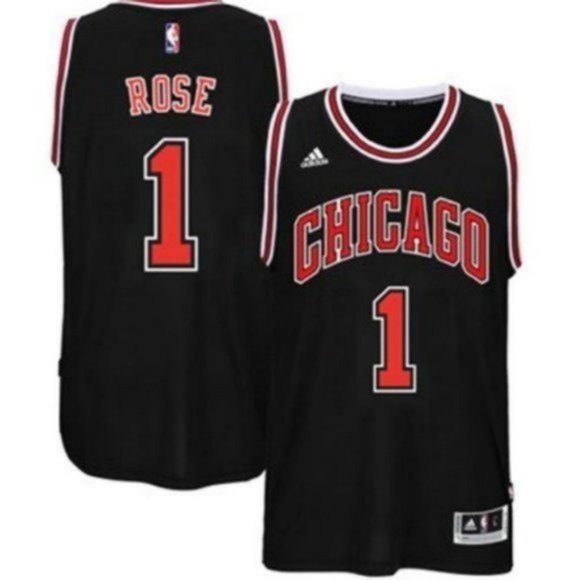 derrick rose bulls black jersey